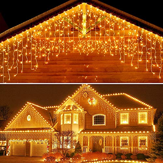 Catena Luminosa LED Cascata 400 Luci Bianco Caldo con Timer IP44 GOOBAY - immagine 7