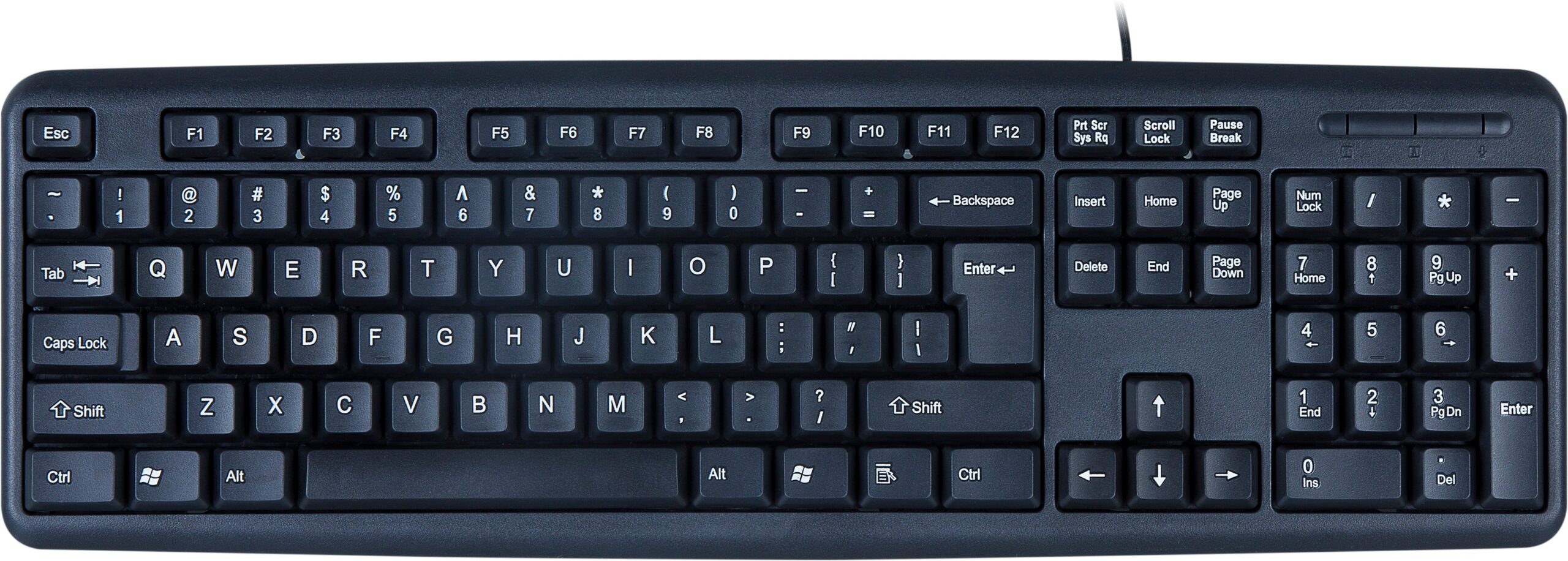 Tastiera USB 104 tasti layout USA - Nero TECHLY