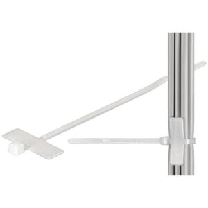 Fascette Fermacavi 100x2,5mm con Targhetta 25x8mm 100 pz Bianco TECHLY