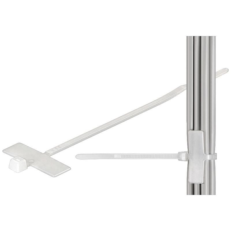 Fascette Fermacavi 100x2,5mm con Targhetta 25x8mm 100 pz Bianco TECHLY