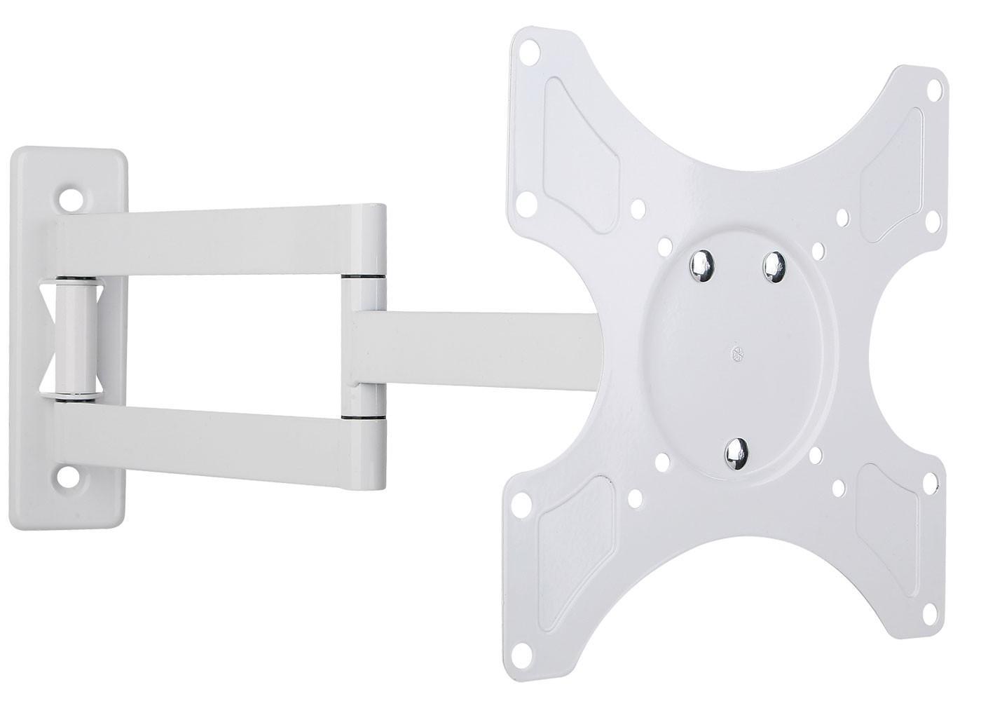 Supporto a Muro per TV LED LCD 19-37'' Inclinabile 3 Snodi Bianco TECHLY