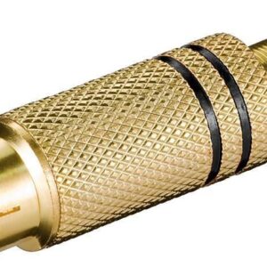 Connettore Audio RCA Maschio Placcato Oro, Nero GOOBAY
