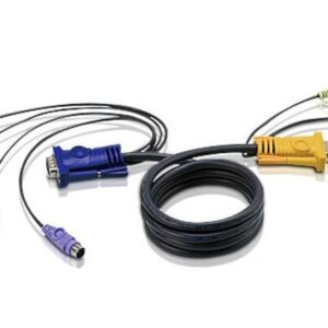 Cavo KVM HD 15 a PS2 con Audio - Lunghezza 3m ATEN