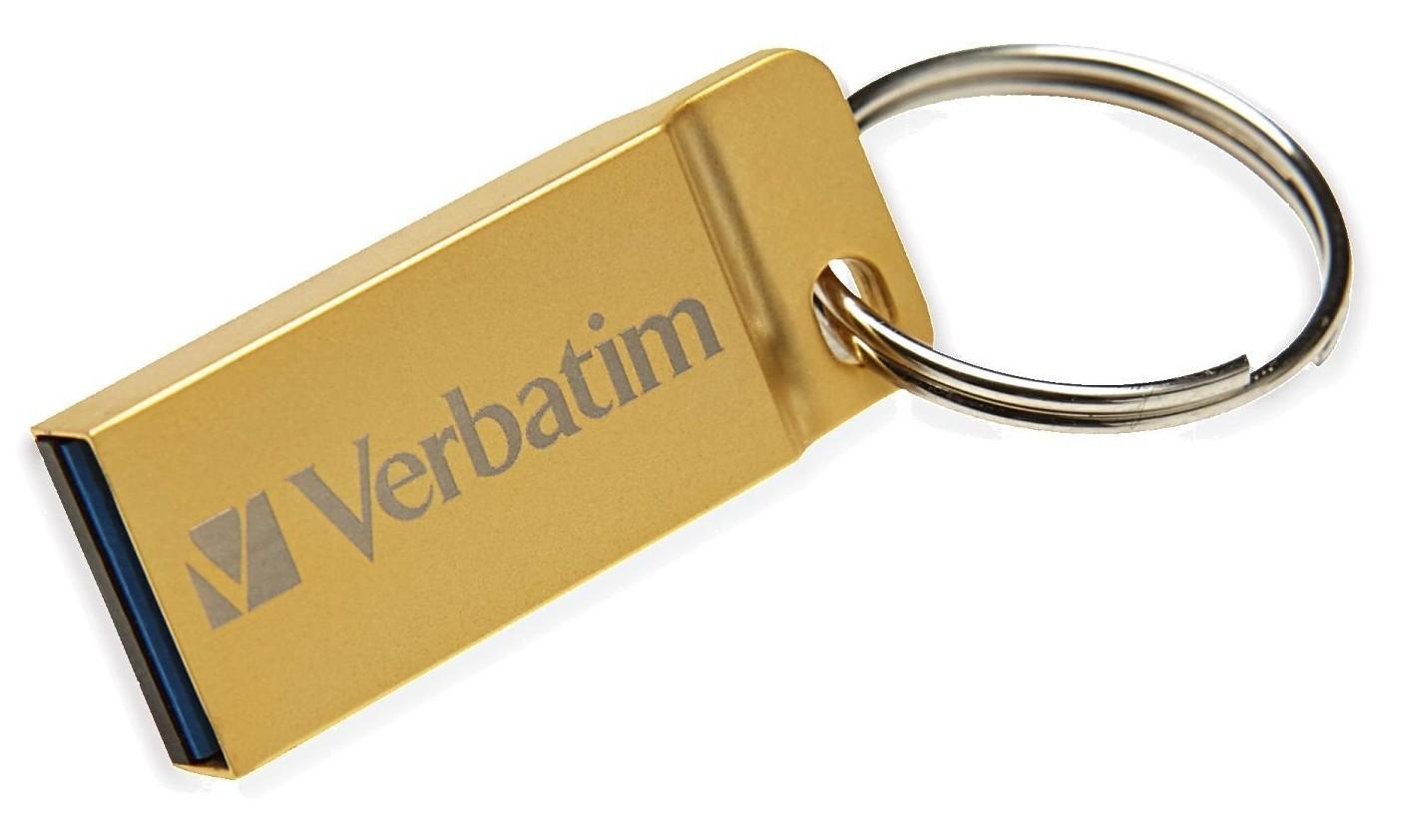 Mini Memoria USB 3.0 Verbatim con Portachiavi 32GB Oro VERBATIM