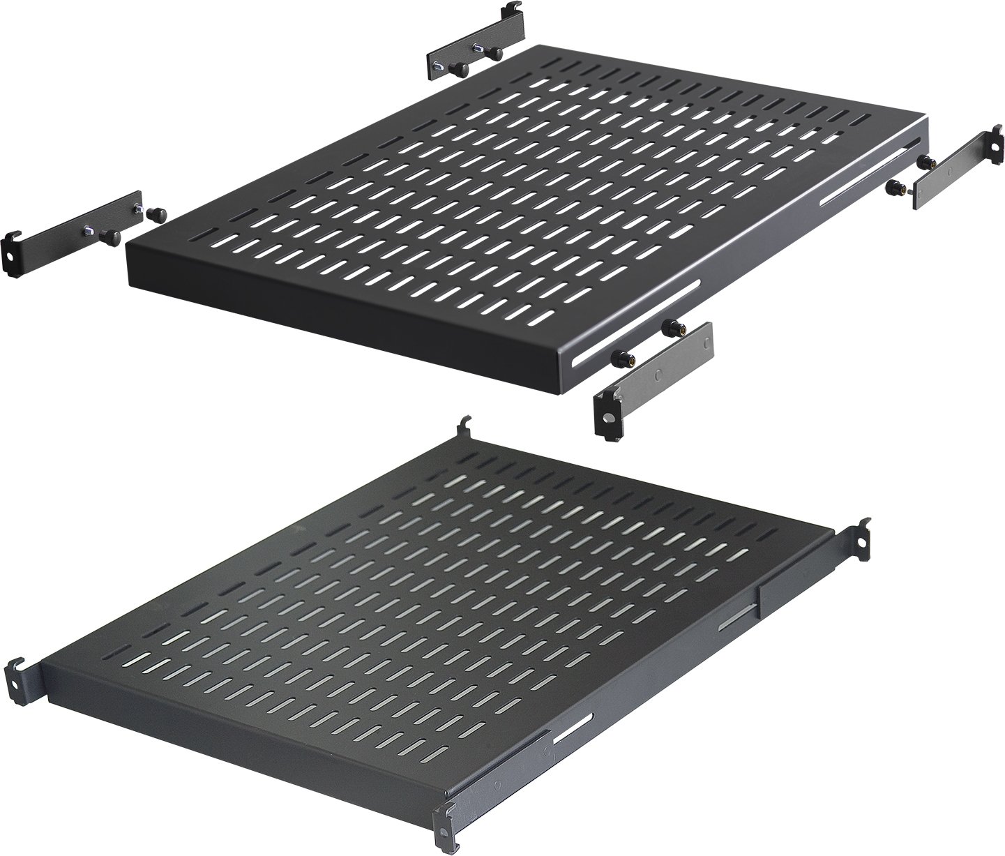 Base Armadio 19'' Regolabile per Server Rack 1U - Nero INTELLINET