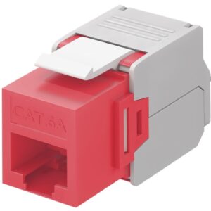 Frutto Keystone RJ45 Cat6A UTP 500MHz Rosso GOOBAY