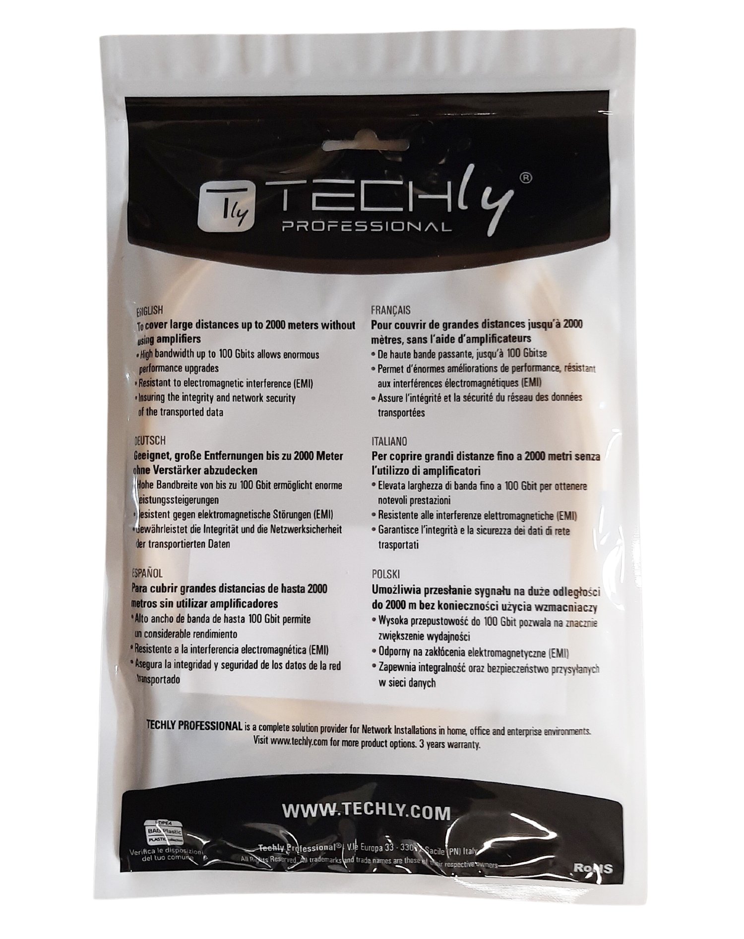Cavo Fibra Ottica Monomodale 5m ST/LC OS2 TECHLY PROFESSIONAL - immagine 10