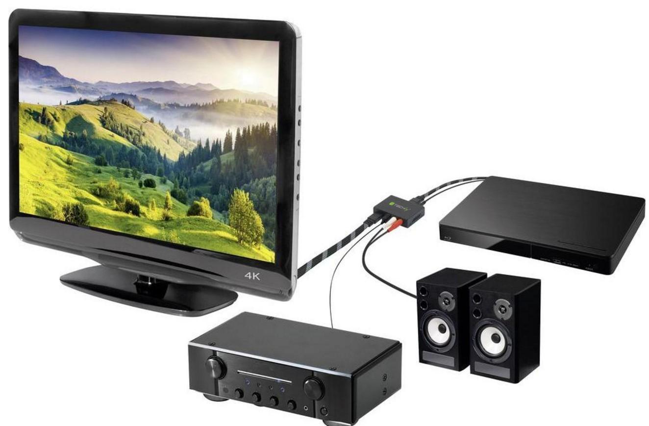 Estrattore Audio HDMI SPDIF+RCA R/L 4K TECHLY - immagine 10