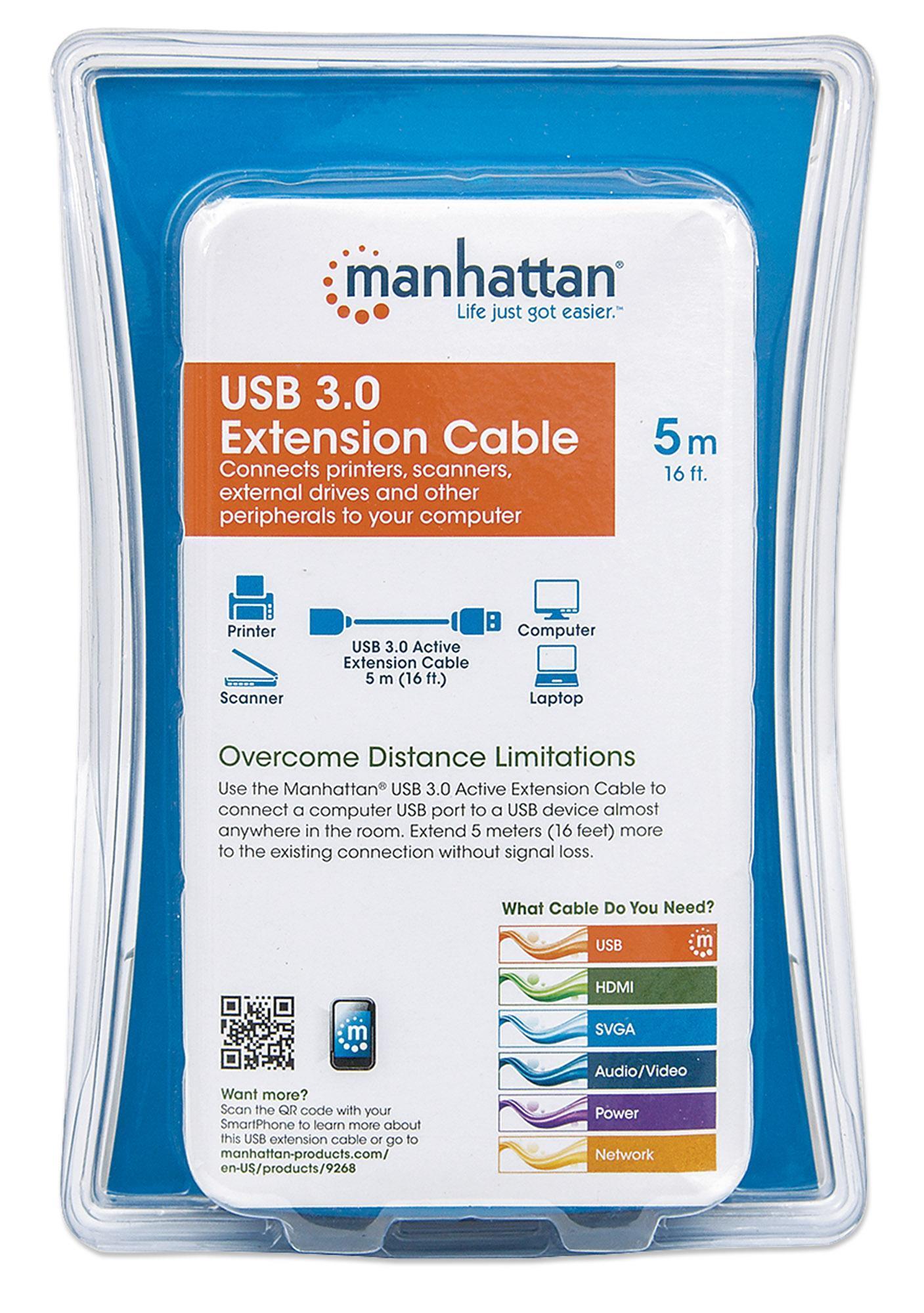 Cavo USB 3.0 SuperSpeed Attivo: prolunga la connessione MANHATTAN - immagine 10