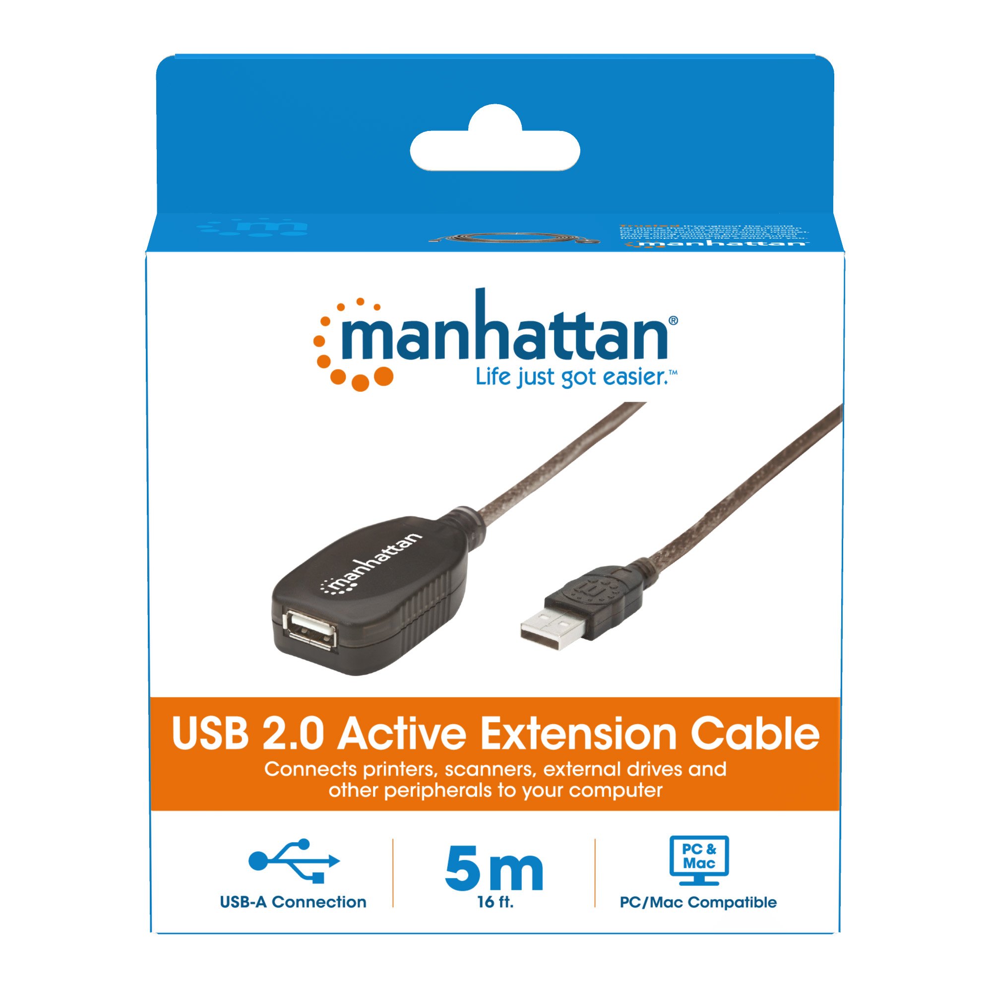 Ripetitore USB 2.0 Velocità 5m MANHATTAN - immagine 7