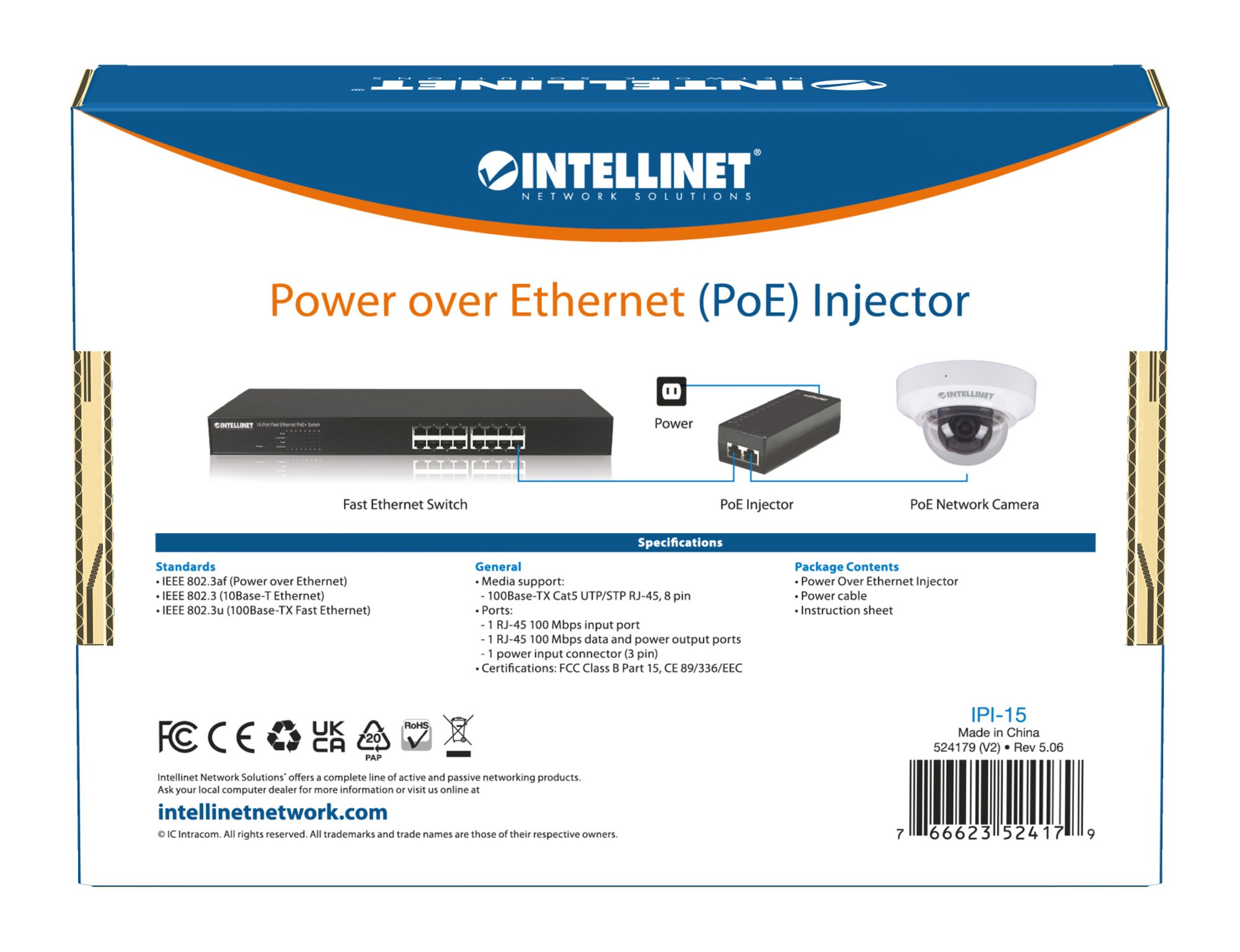 Iniettore PoE 15.4W: massima potenza per la tua rete! INTELLINET - immagine 10