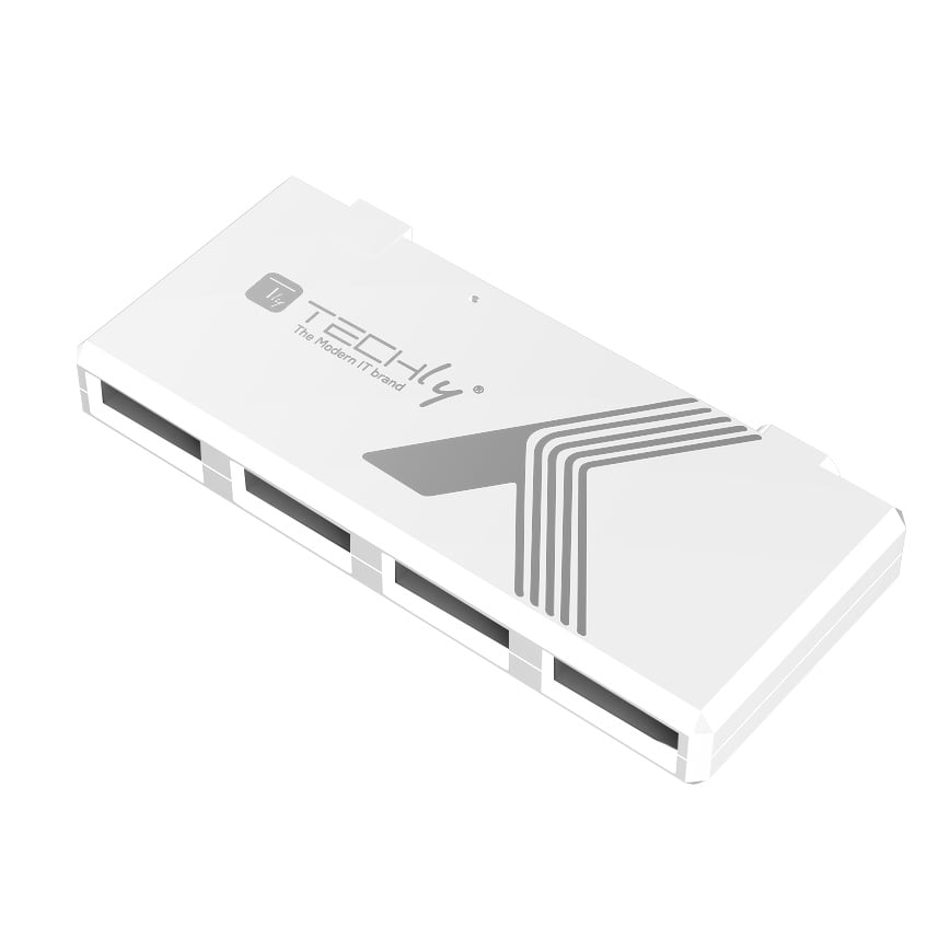 Mini Hub USB Hi Speed 4 Porte Bianco TECHLY - immagine 9
