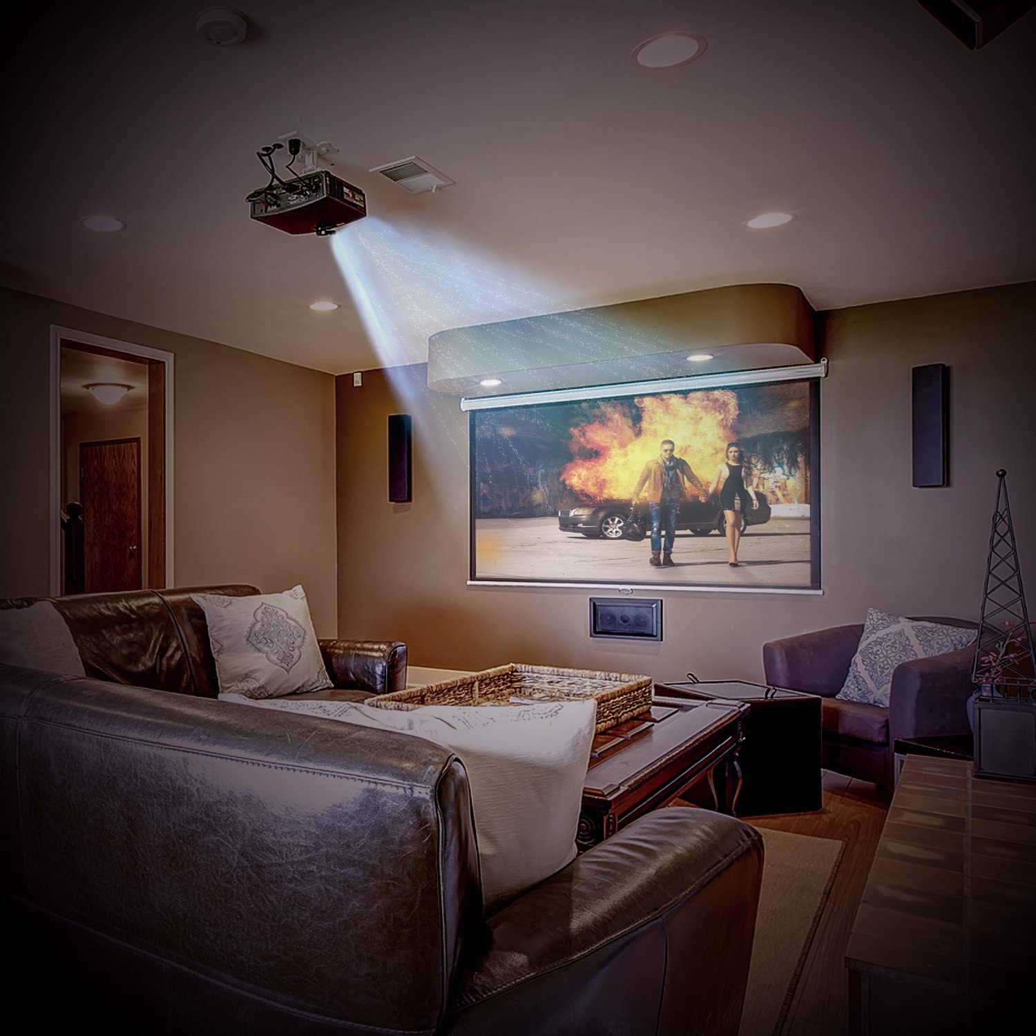 Staffa Universale a Soffitto per Proiettore, Bianco TECHLY - immagine 9