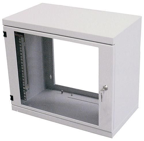 Armadio Rack 19'' a muro 10U Grigio Prof. 400 - Montaggio incluso INTELLINET - immagine 10