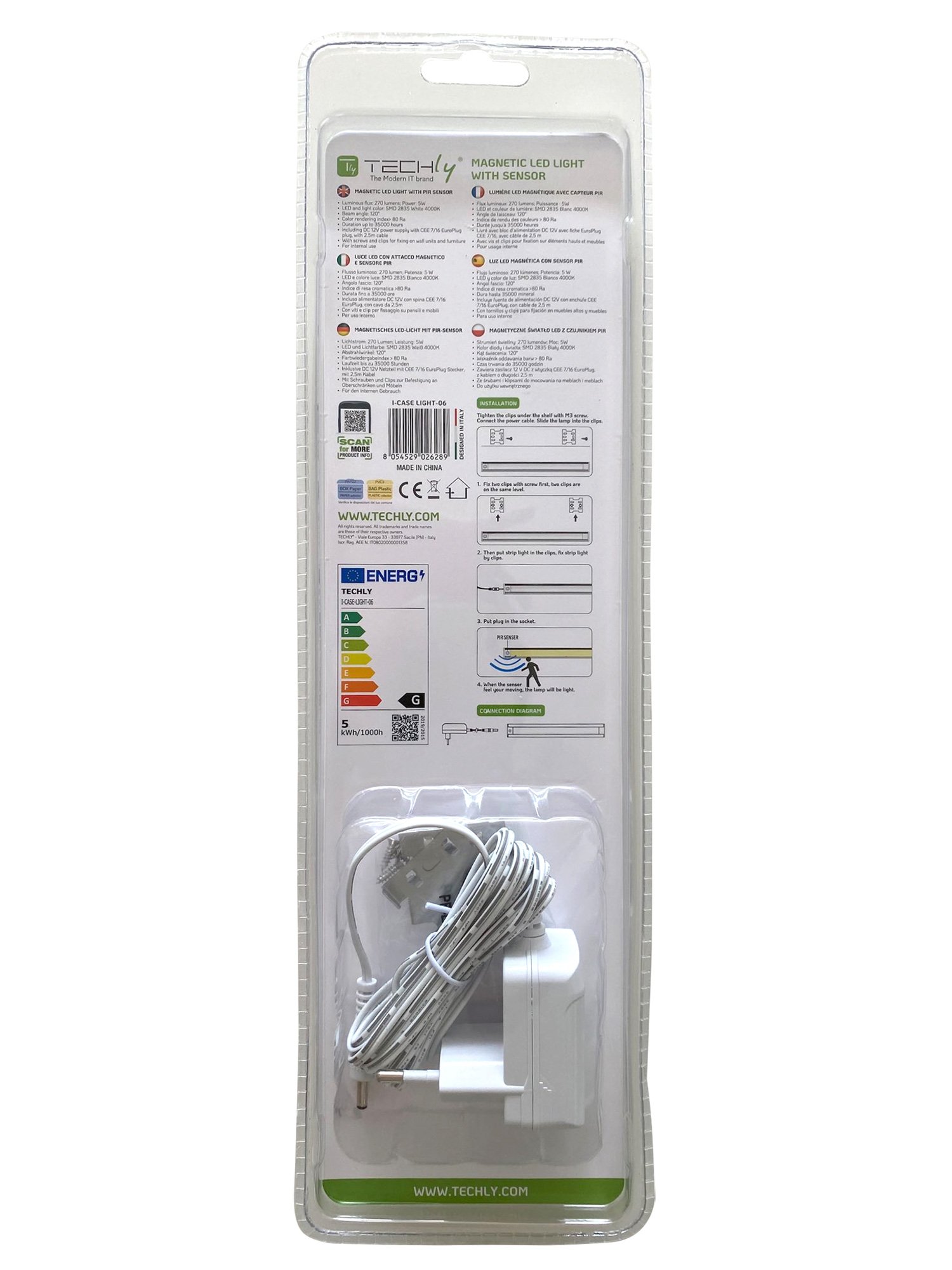 Barra LED Magnetica con Sensore di Movimento TECHLY - immagine 9