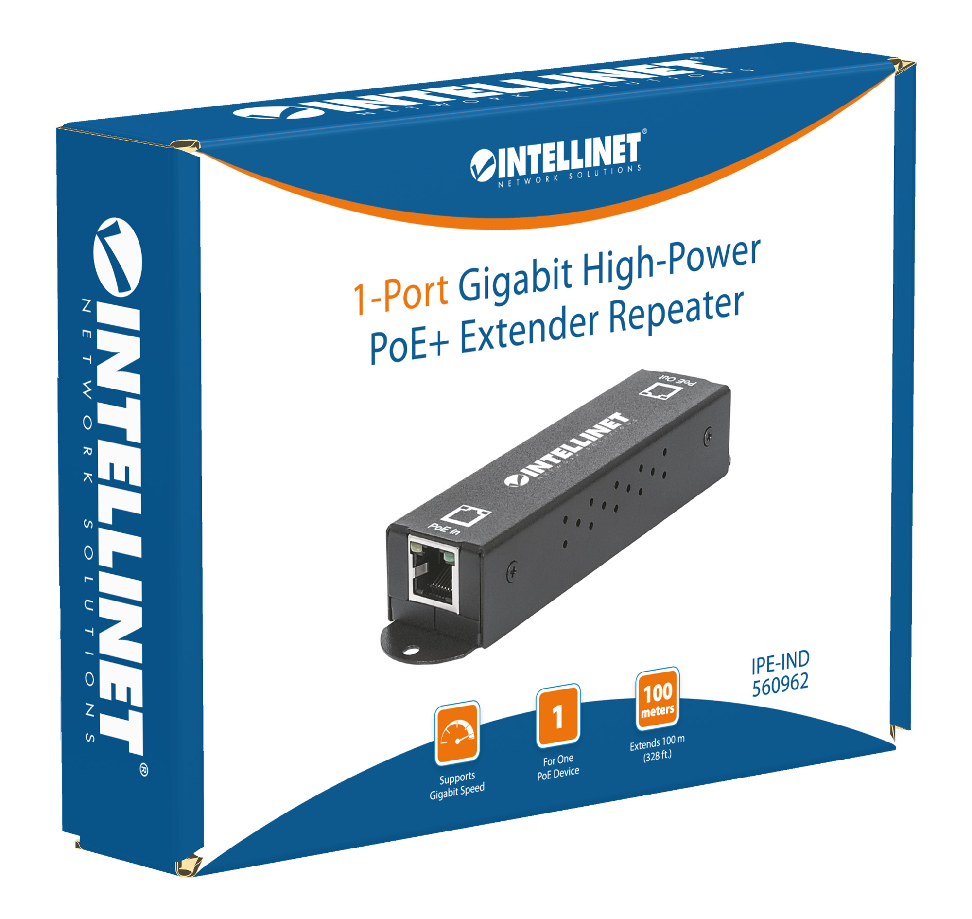 Repeater Gigabit ad alta potenza PoE+ Extender INTELLINET - immagine 10