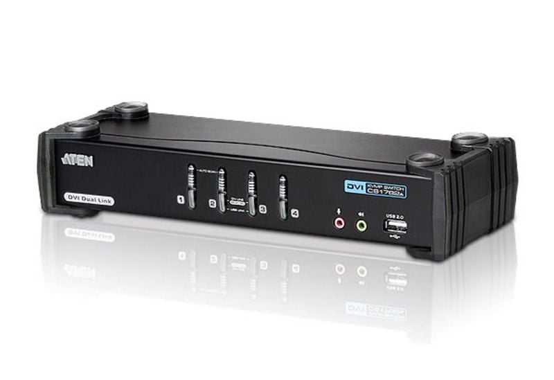 Switch KVMP 4 porte con Dual Link, audio USB e DVI: CS1784A ATEN