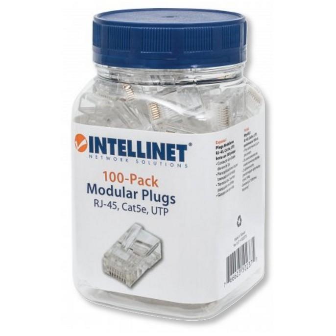 100 Plug RJ45 UTP: Confezione Cat.5E per Cavi Flessibili INTELLINET