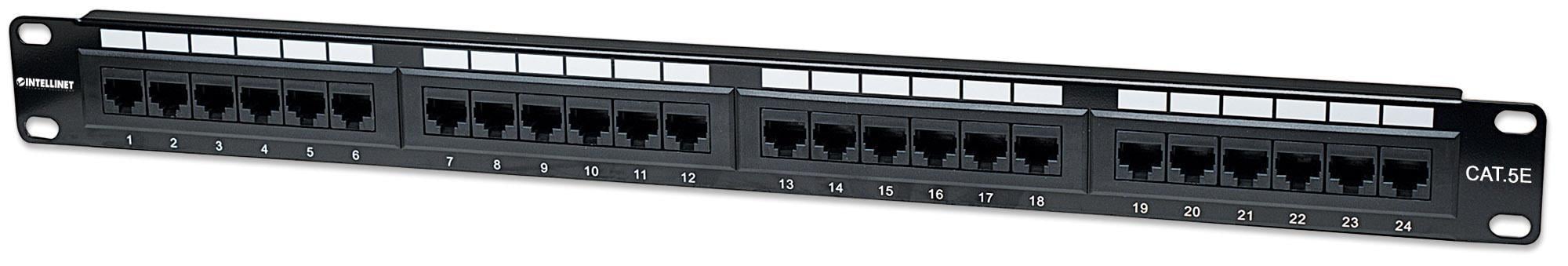 Pannello Patch UTP 24 RJ45 Cat. 5E: Connessioni Veloci e Affidabili INTELLINET