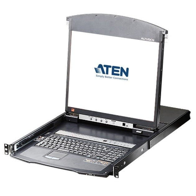 Switch KVM Cat.5E/6 Over IP a 16 porte con LCD 19'' Dual Rail, KL1516AIN ATEN - immagine 2