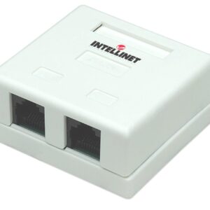Presa Muro 2 Frutti RJ45 Cat. 5E UTP Beige INTELLINET