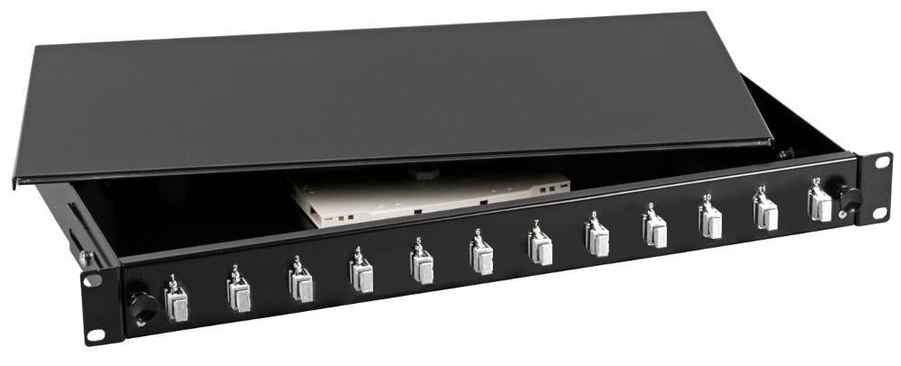 Cassetto Ottico 19'' con 12 bussole SC Simplex Multimodale Nero INTELLINET - immagine 2