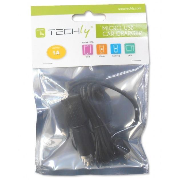 Alimentatore Auto Micro-USB 1A 12/24V TECHLY - immagine 2