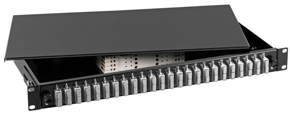 Cassetto Ottico 19'' con 24 bussole SC Duplex Multimodale OM2 Nero OEM - immagine 2