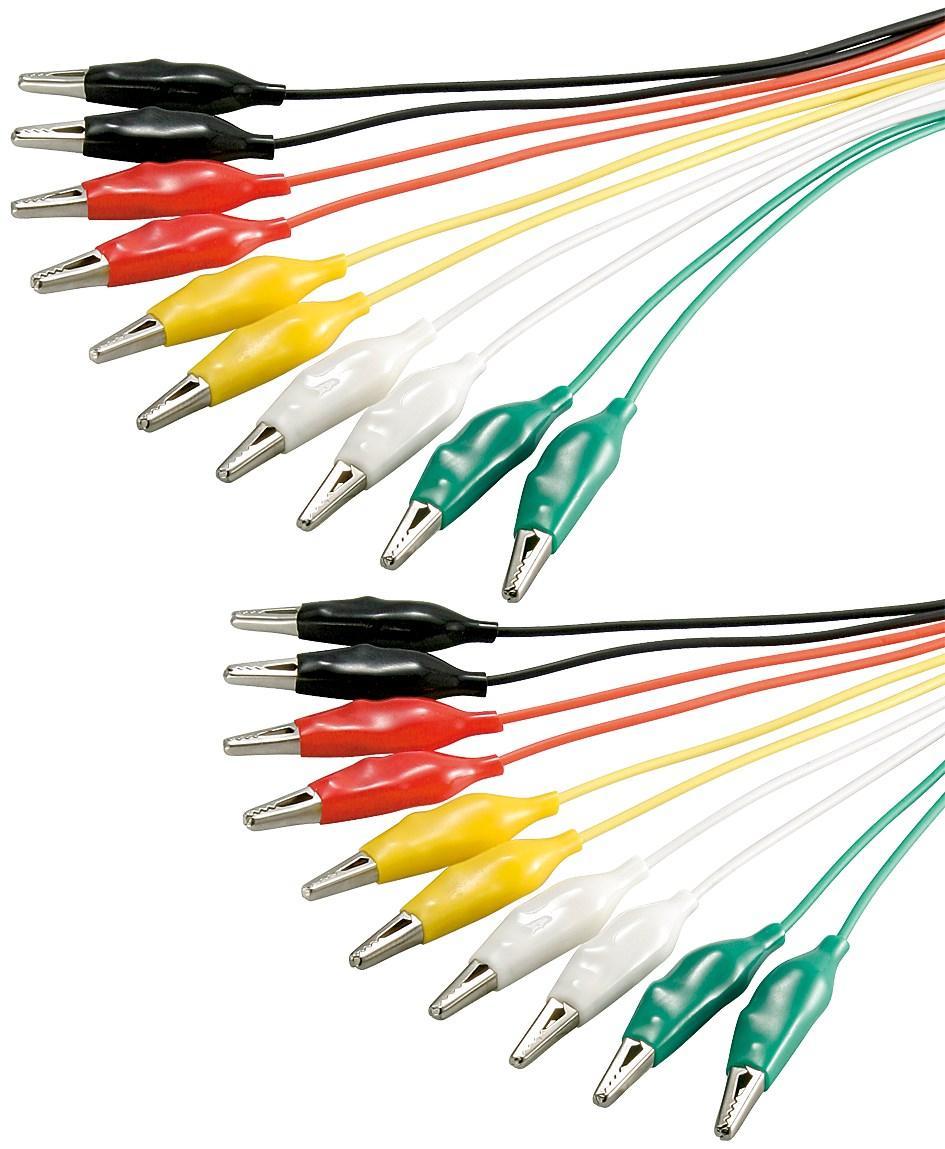 Kit Cavi di Prova Multicolore con Morsetti Coccodrillo OEM - immagine 2