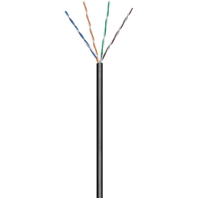 Matassa U/UTP Cavo Cat.5E CCA 100m 4 coppie Rigido da Esterno Nero TECHLY PROFESSIONAL - immagine 2