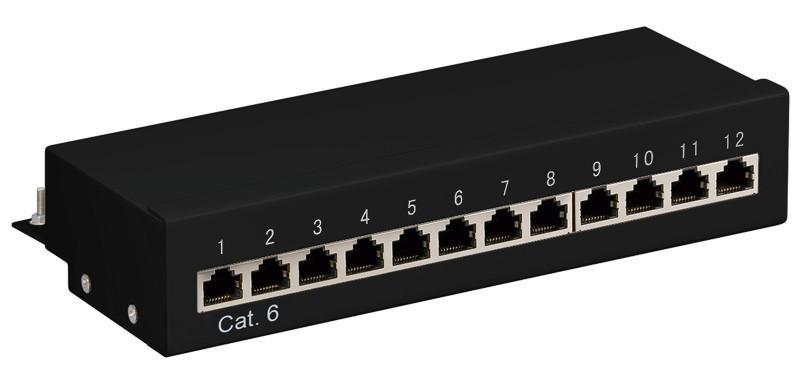 Pannello Patch 12 Porte Cat. 6 FTP Nero INTELLINET - immagine 2
