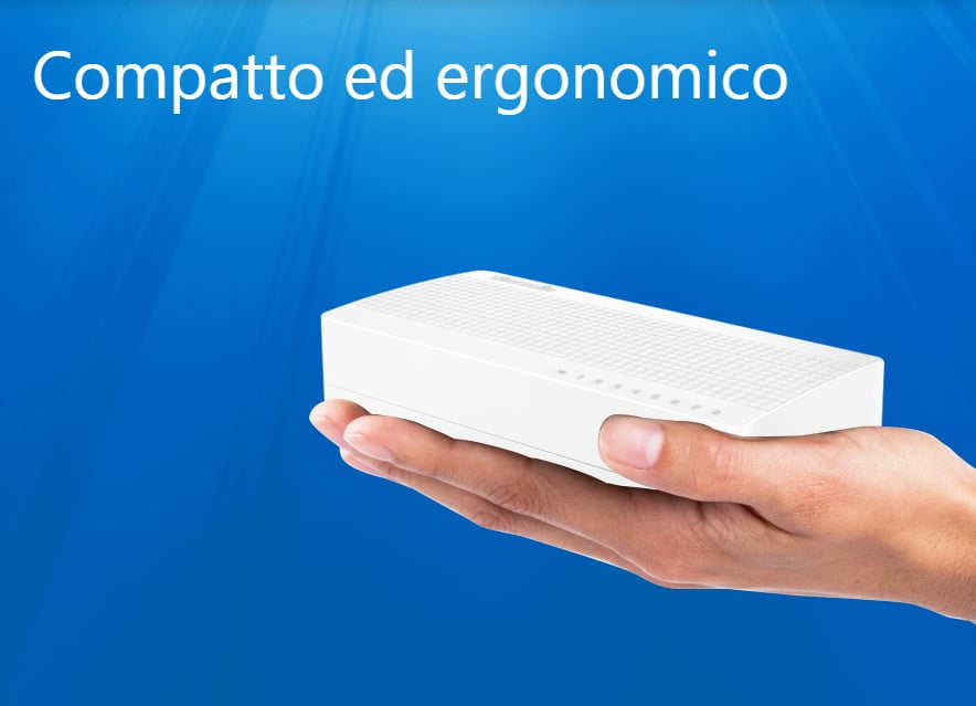 Switch Ethernet Desktop Compatto 8 Porte 10/100 Mbps Bianco TENDA - immagine 2