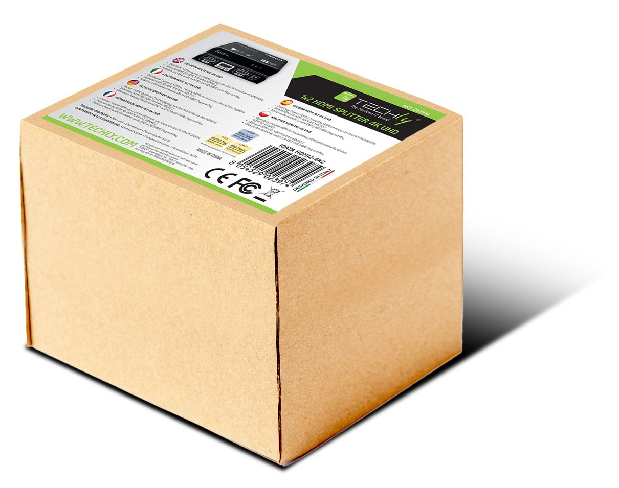 Splitter HDMI2.0 4K UHD 3D 2 vie TECHLY - immagine 2