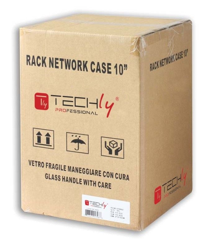 Armadio Rack 10'' a muro 6 unità Nero TECHLY PROFESSIONAL - immagine 2
