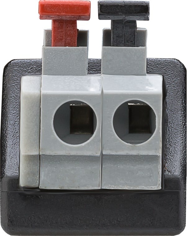 Adattatore Plug DC 2.1x5.5mm Maschio Terminal Block 2 pin con Pulsante GOOBAY - immagine 2