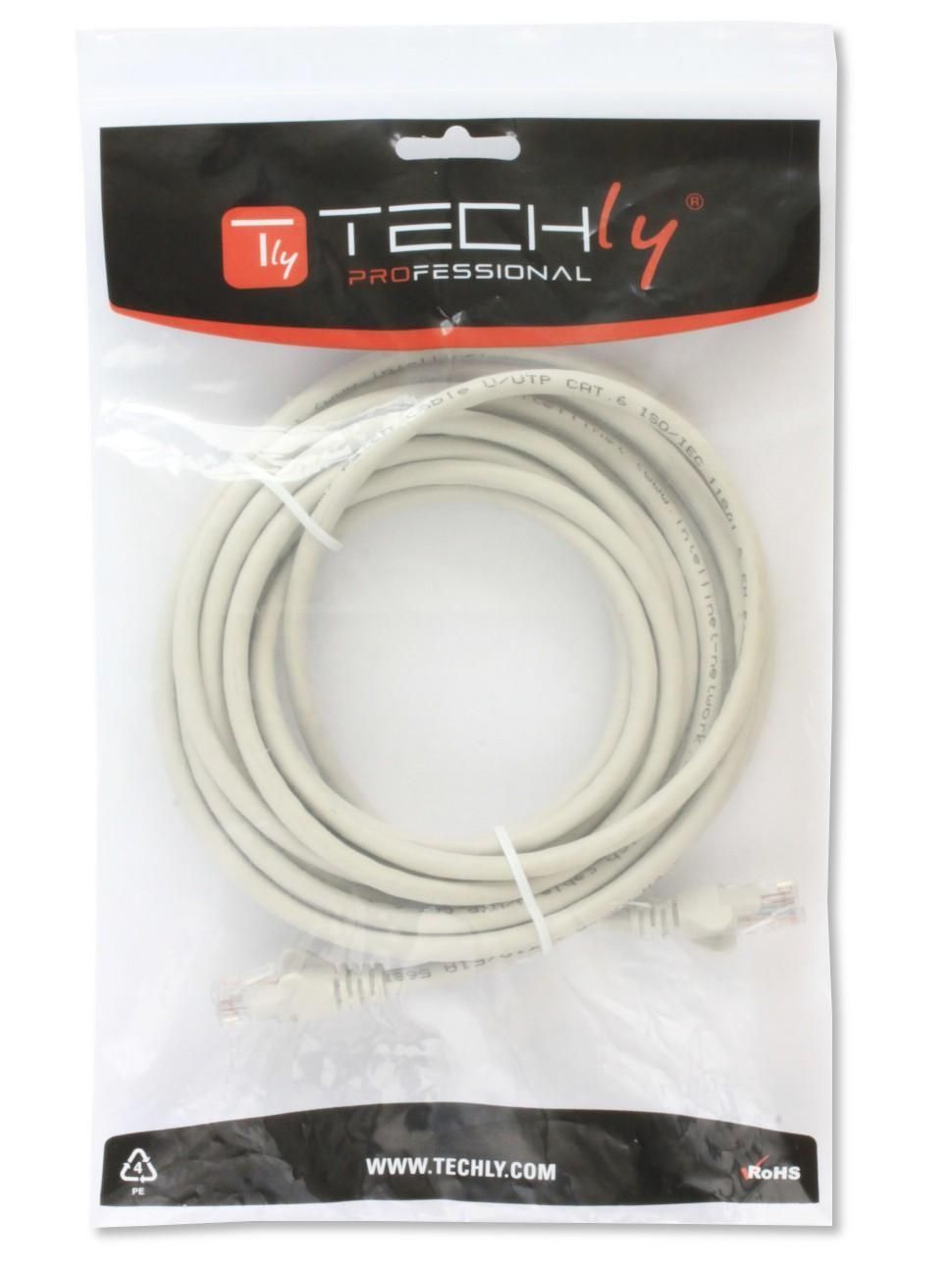 Cavo di rete Patch in CCA Cat.5E Bianco UTP 10m TECHLY PROFESSIONAL - immagine 2