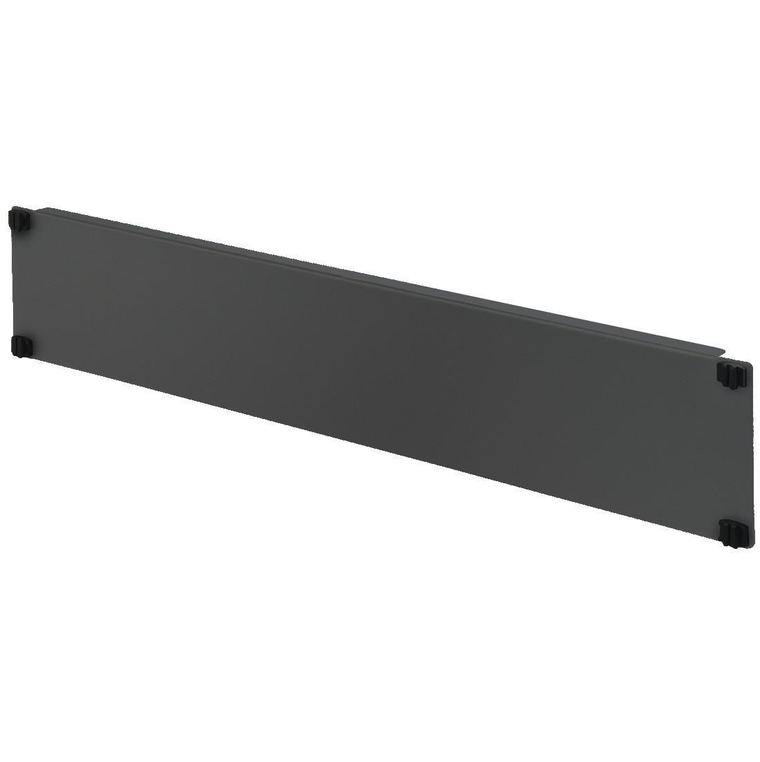 Pannello Cieco Toolless 4 Clip per Armadi Rack 19'' 2U Nero INTELLINET - immagine 2