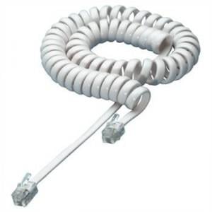 Cavo telefonico a spirale 4mt RJ10 Bianco INTELLINET - immagine 2