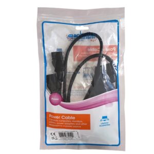 Cavo Schuko sdoppiato 10A con 2 C13 nero 1,8 mt MANHATTAN