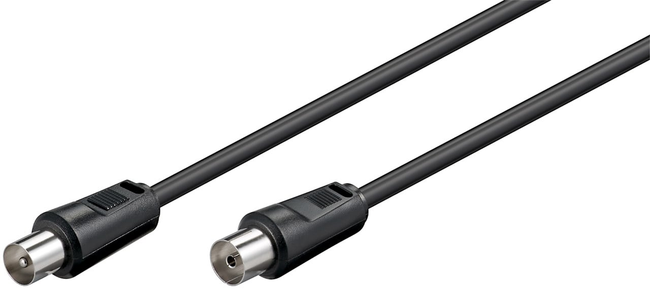 Cavo Antenna TV 5,0m: connettività nera GOOBAY - immagine 2