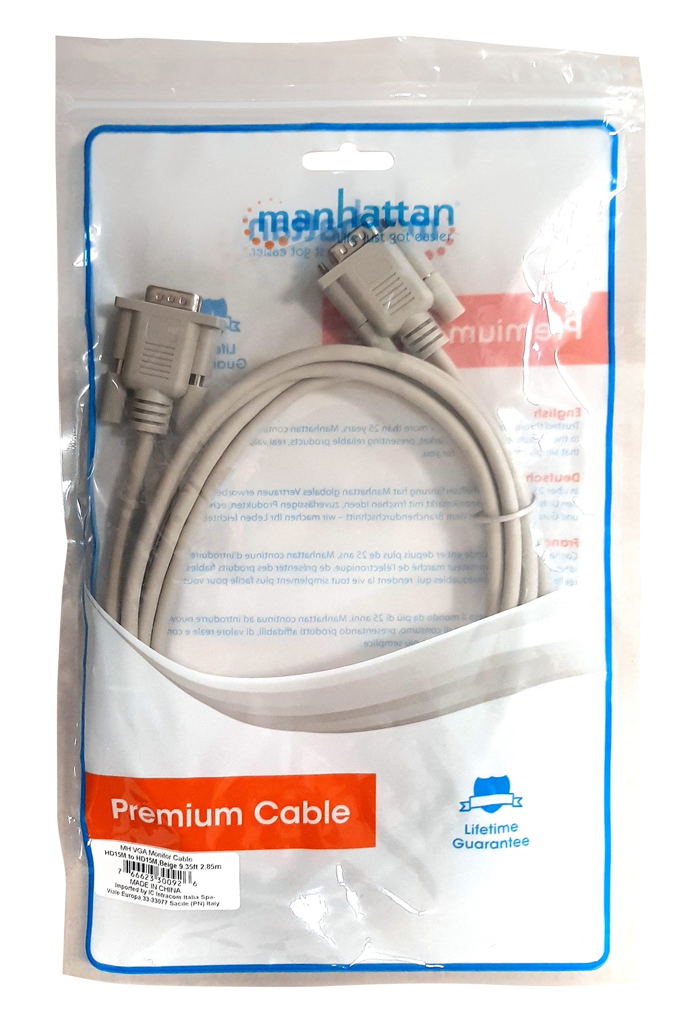 Cavo D-SUB 9pin Femmina/Femmina 1,8m MANHATTAN - immagine 2
