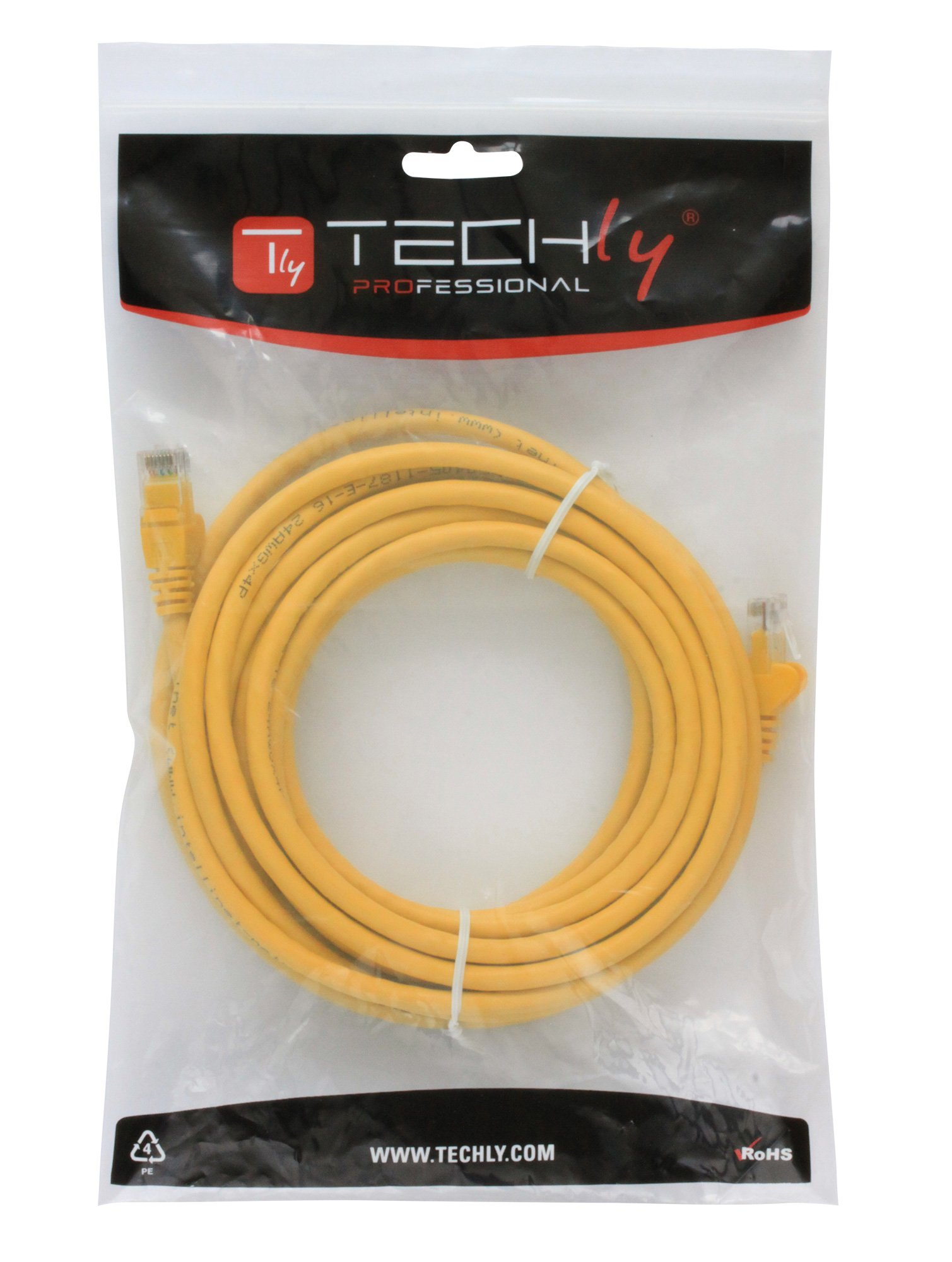 Cavo di rete Patch in CCA Cat.6 Giallo UTP 3 metri TECHLY PROFESSIONAL - immagine 2