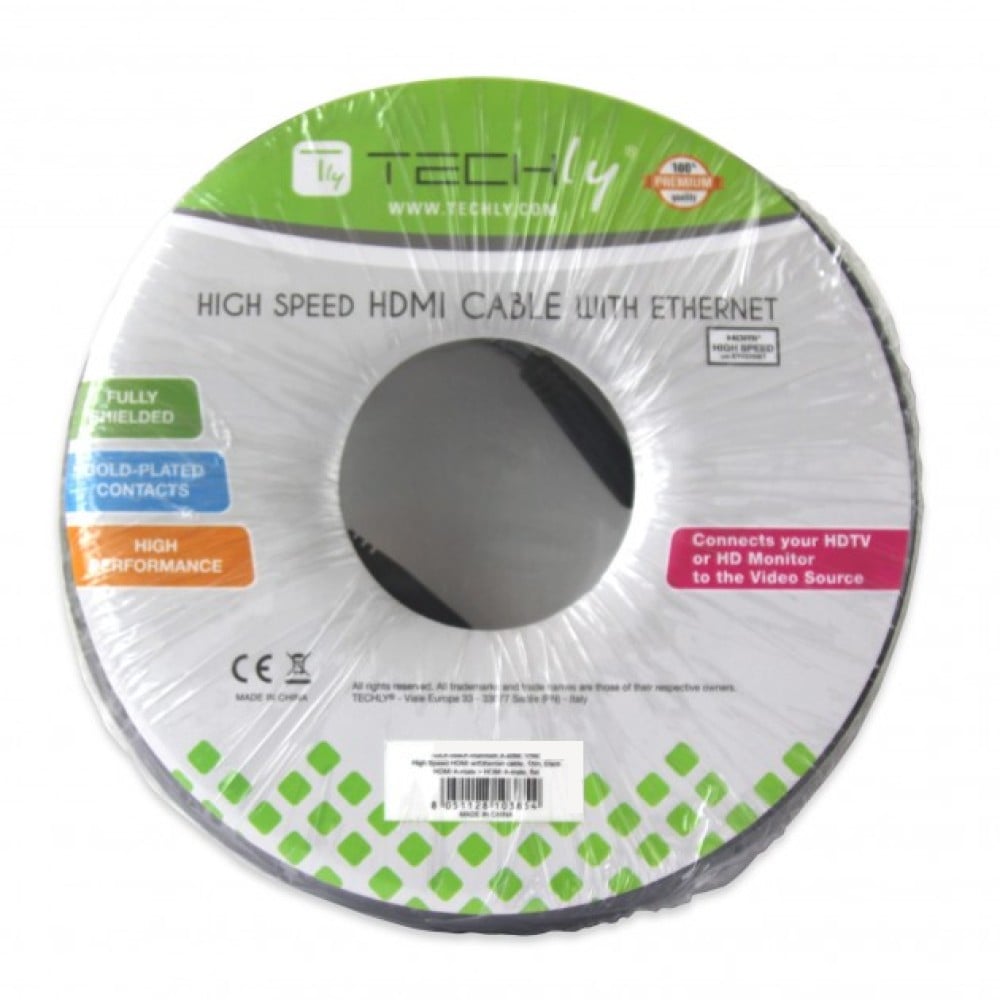 Cavo HDMI™ High Speed con Ethernet Amplificato A/A M/M 25m Nero TECHLY - immagine 2