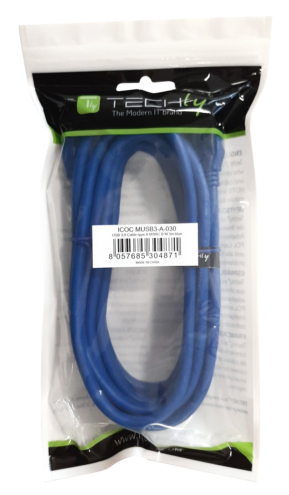 Cavo USB 3.0 Superspeed 0,5 m - Connettività veloce A/Micro B TECHLY - immagine 2