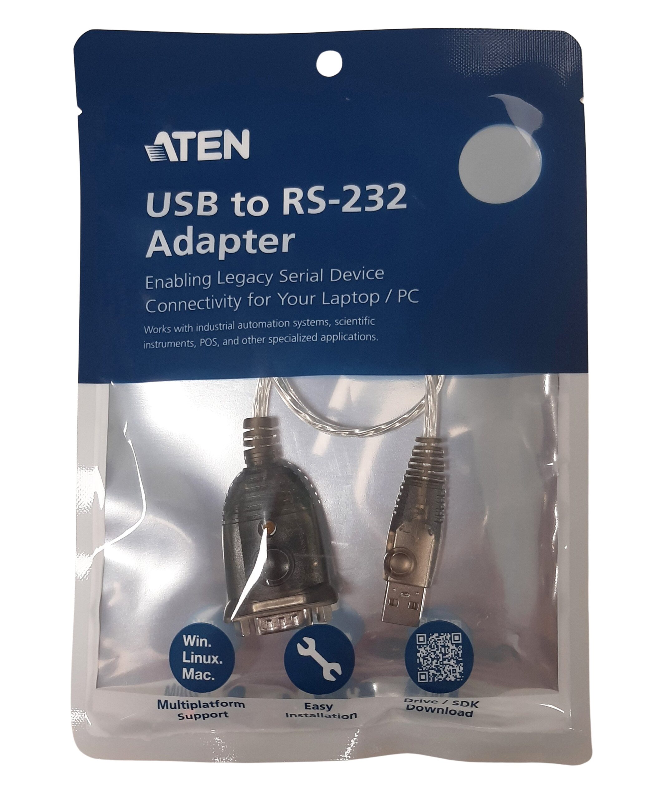 Convertitore Adattatore da USB a Seriale RS-232 con LED 33 cm, UC232A-AT ATEN - immagine 2