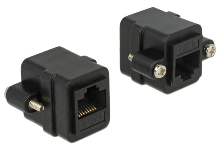 Adattatore RJ45 F/RJ45 F da Pannello Cat.6 UTP DELOCK - immagine 2