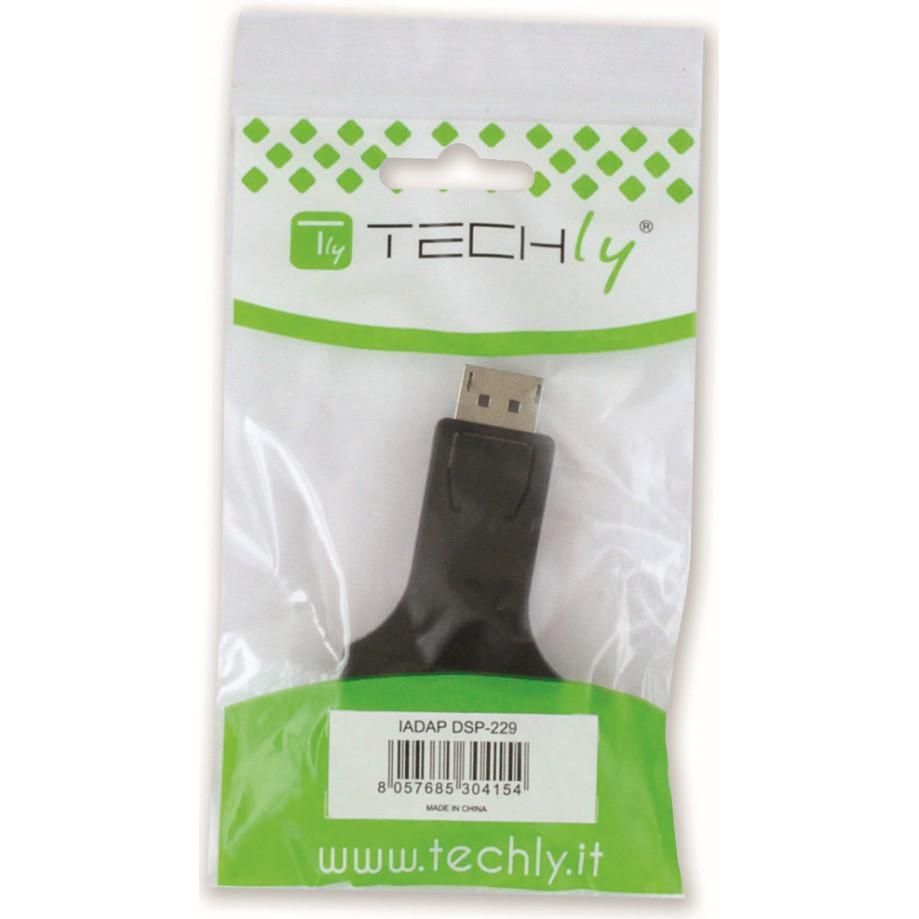 Adattatore DisplayPort DP Maschio a DVI-I 24+5 Femmina TECHLY - immagine 2