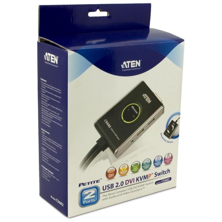 Switch KVM Mini USB DVI con Audio e Microfono: CS682 ATEN - immagine 2