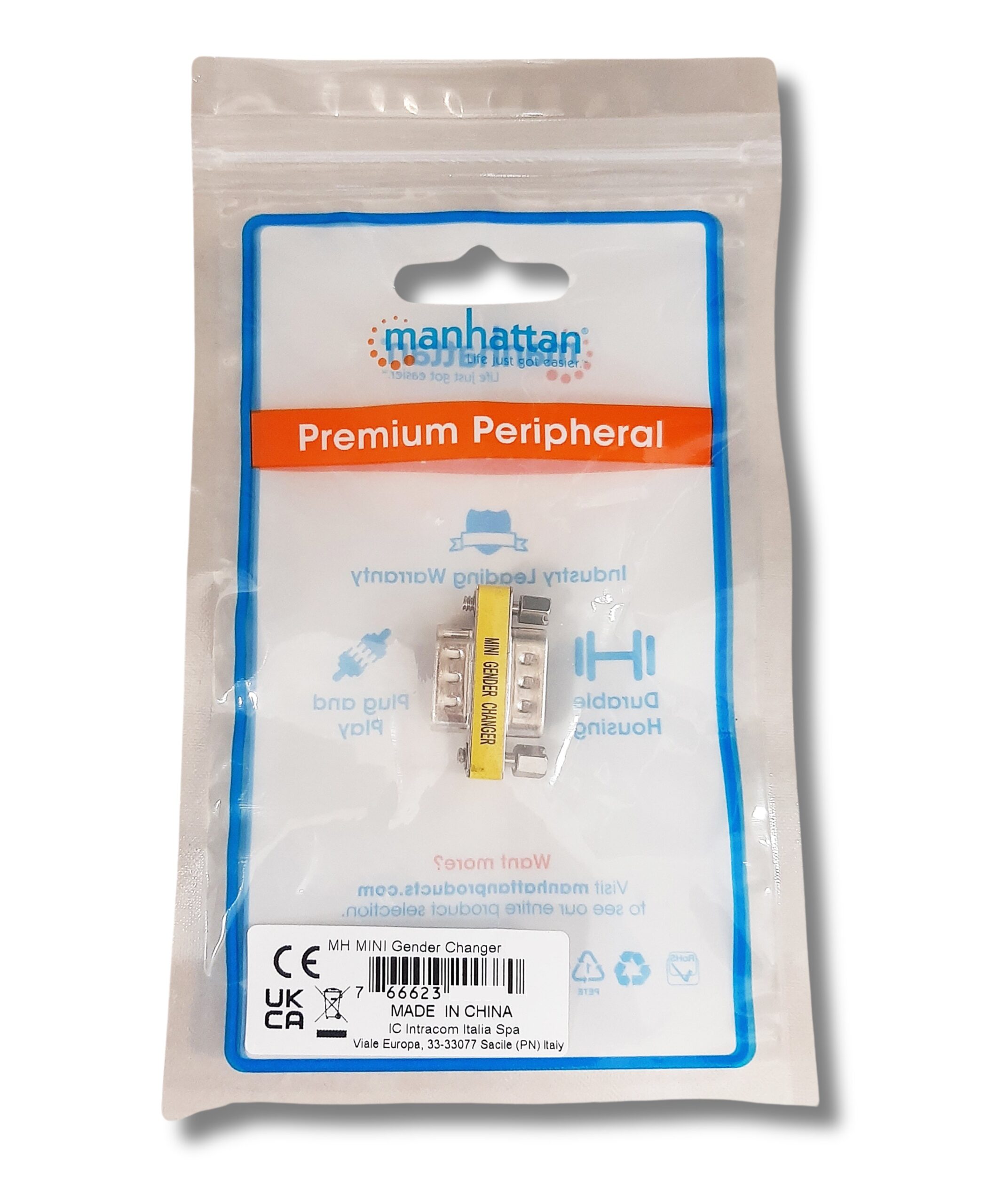 "ChangerX: Adattatore Gender D-SUB 9 Pin M/F per Null Modem" MANHATTAN - immagine 2