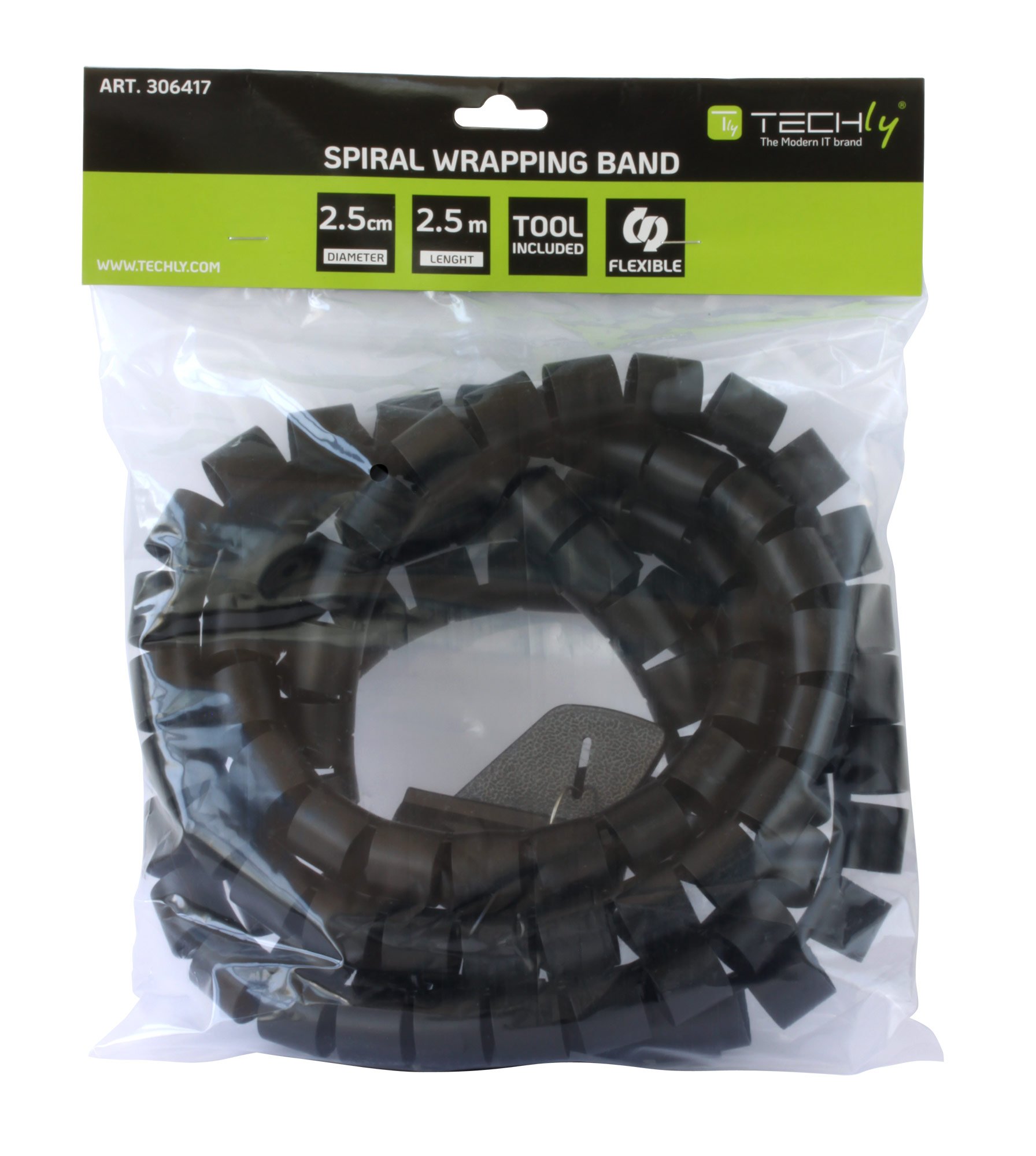 Guaina Cavi 25mm: Pratica soluzione per l'organizzazione dei cavi TECHLY - immagine 2